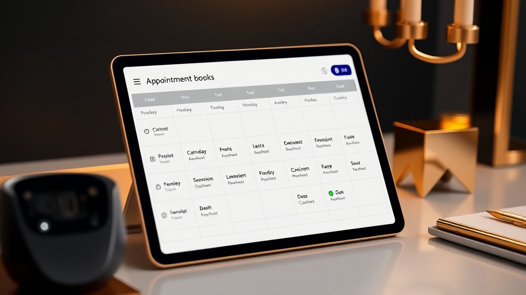 An organised appointment management system with confirmed bookings and green checkmarks