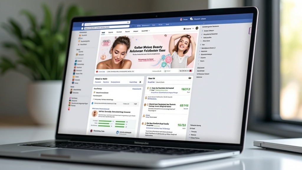 An image showing a targeted Facebook ad for a PMU artist on a smartphone screen.