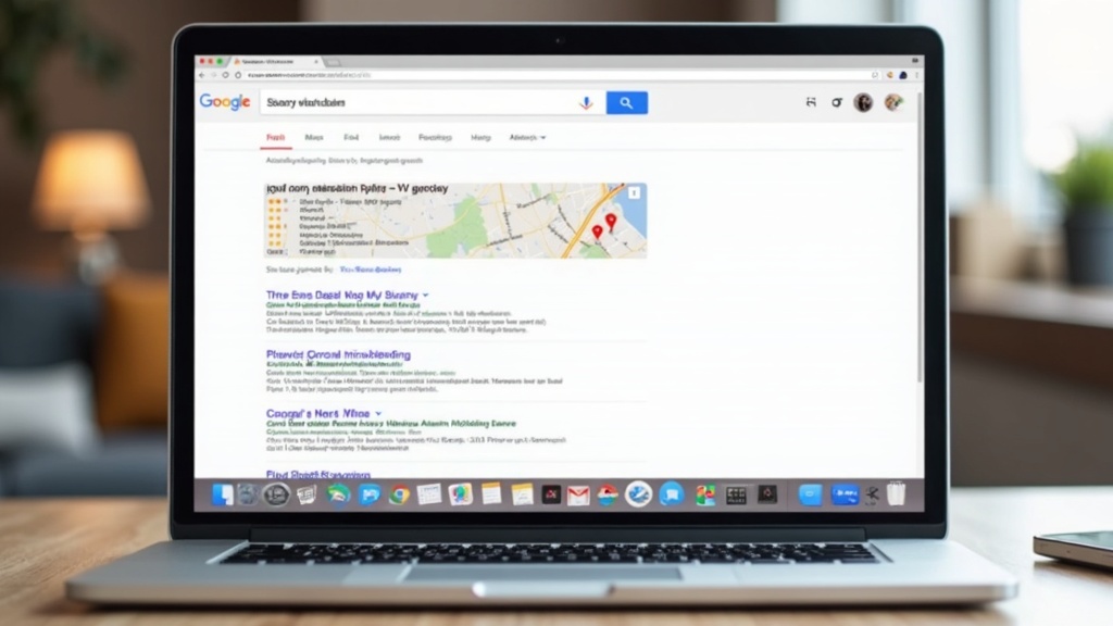 A screenshot of a Google Maps search result for a local PMU studio, highlighting the importance of local SEO.