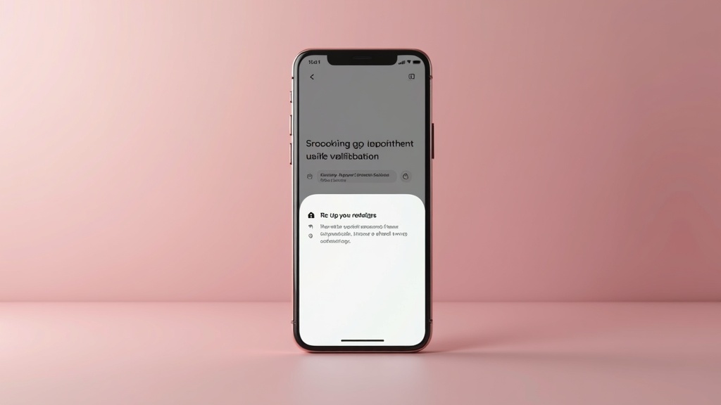 A phone screen showing an automated appointment reminder for a PMU session.