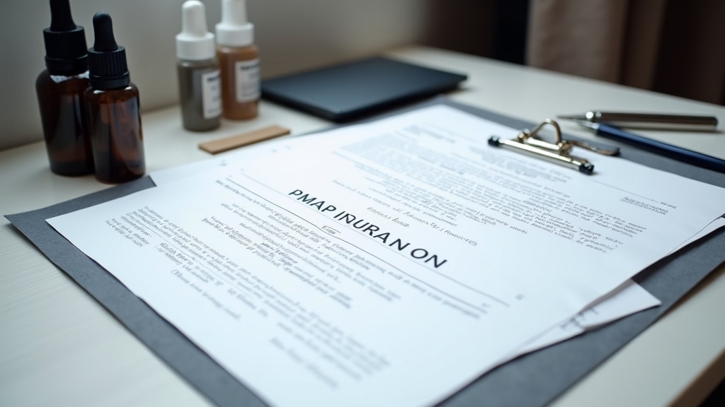 A close-up shot of a PMU artist&rsquo;s gloved hands holding a certificate of compliance.