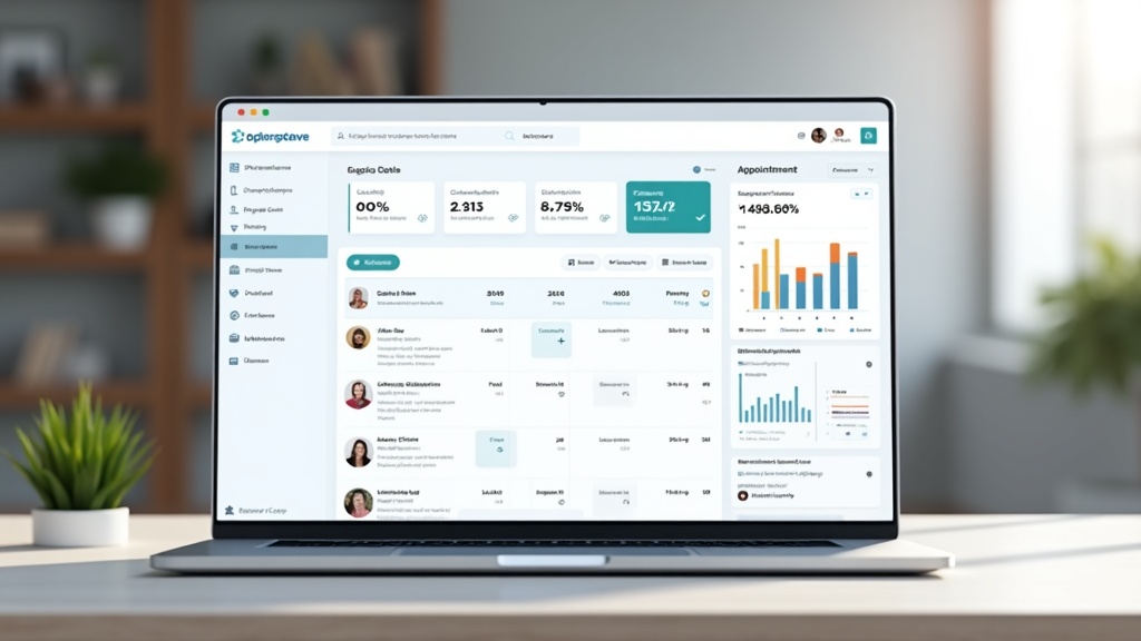 A screenshot of the intuitive Scale My Salon CRM dashboard, showing client appointments and automated follow-ups.