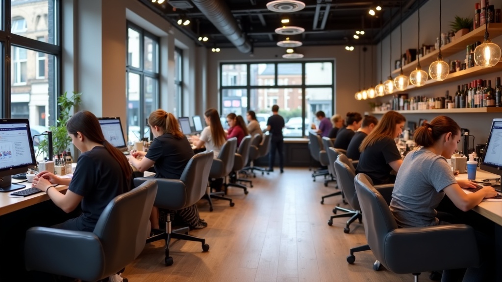 A clean and professional PMU salon interior, ready to welcome clients.